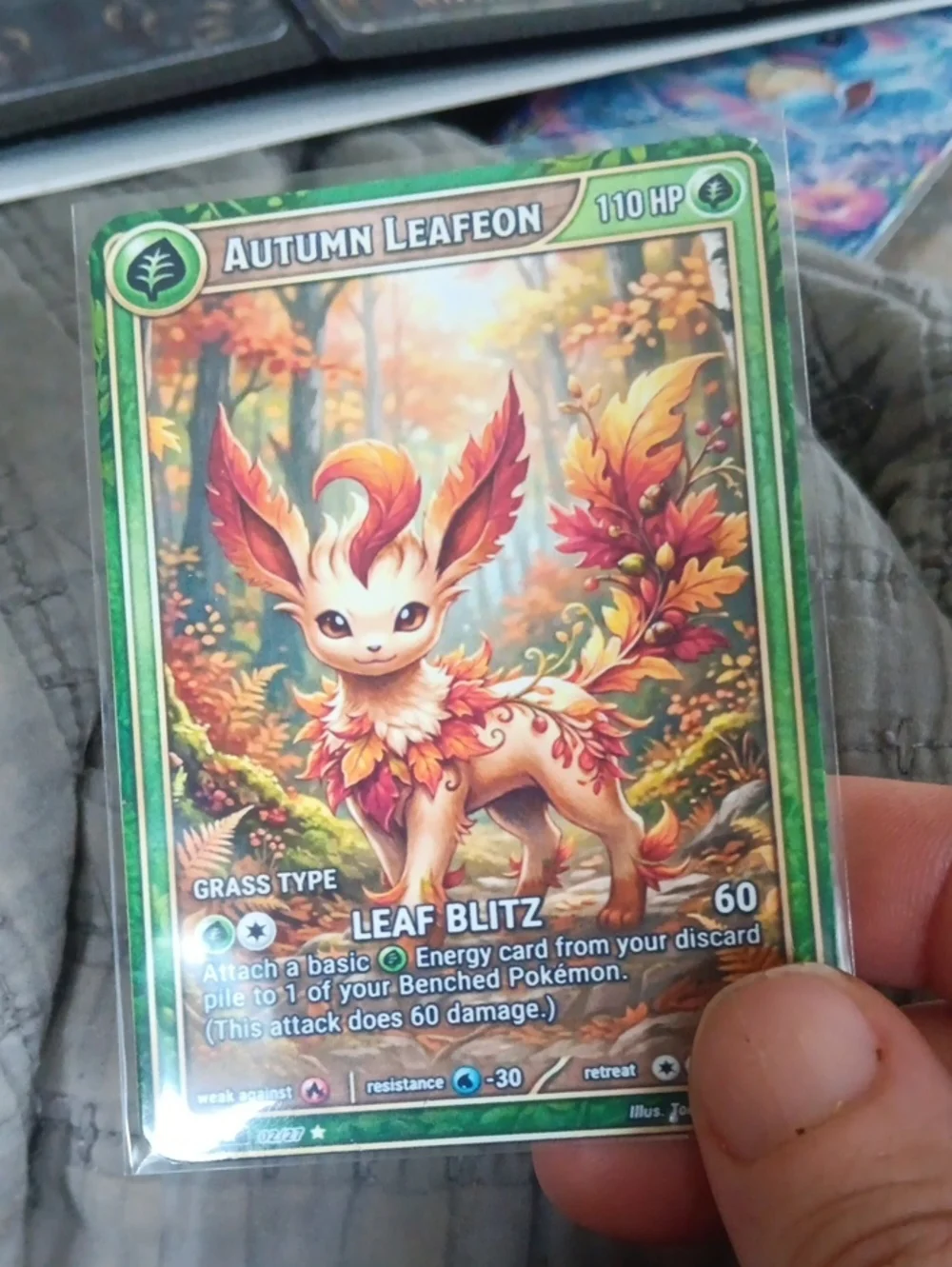 Autumn Leafeon Collectible Card - Green